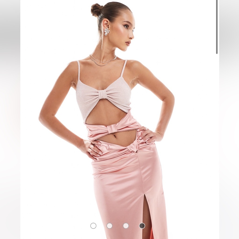 Pink Cutout Maxi Dress